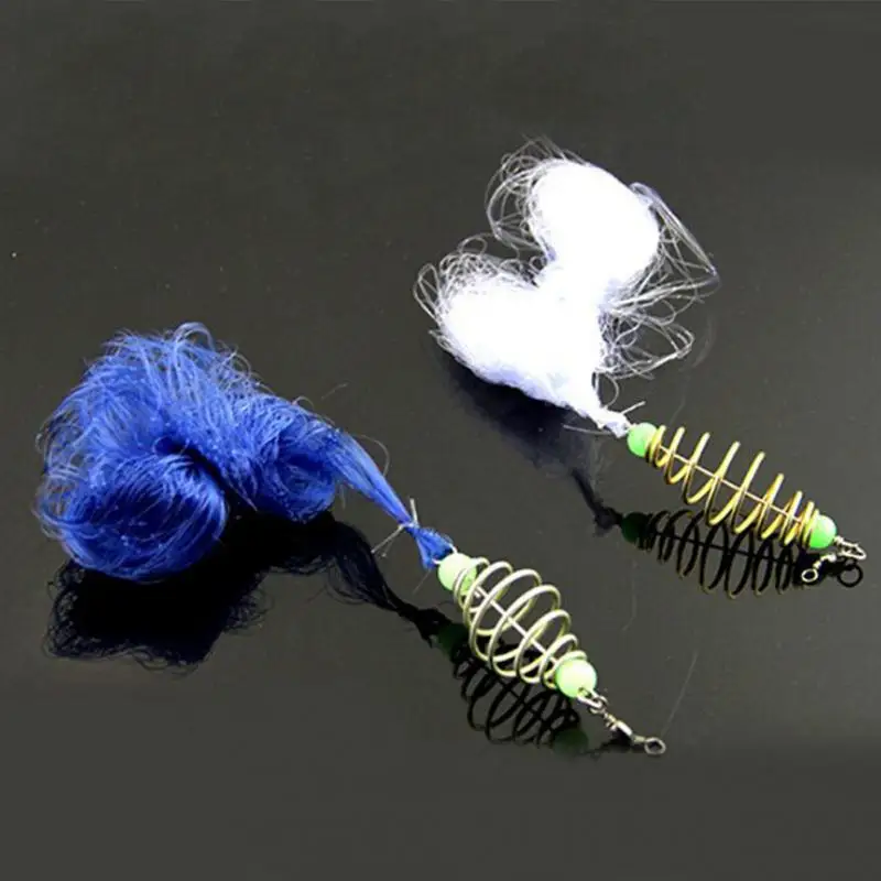 

Copper Spring Shoal Fishing Net Small Mesh Netting Luminous Beads Swivel Fishing Tools color random