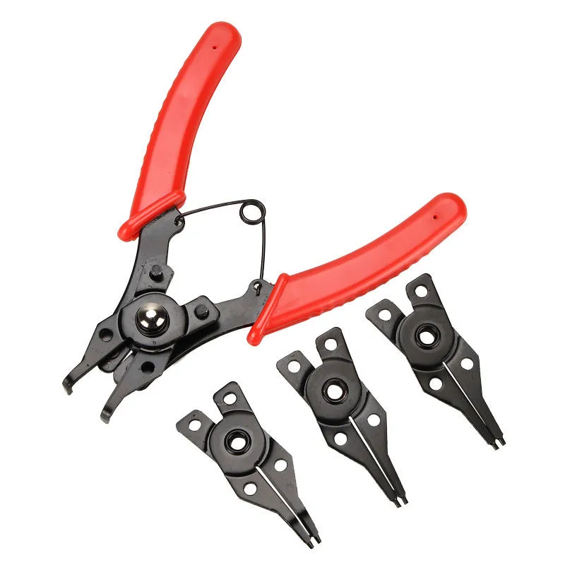 4 in 1 circlip Snap Ring plier Four Headed Pliers Fastener Shaft Used