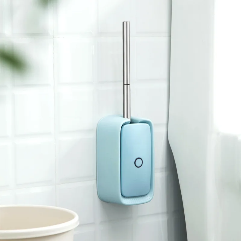 

Toilet brush set free punching wall hanging toilet brush soft hair no dead angle toilet cleaning brush