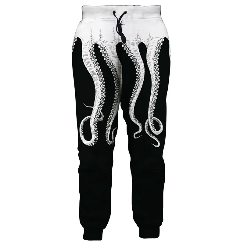 3D Animal Octopus Cat/wolf/skull/unicorn Pants Casual