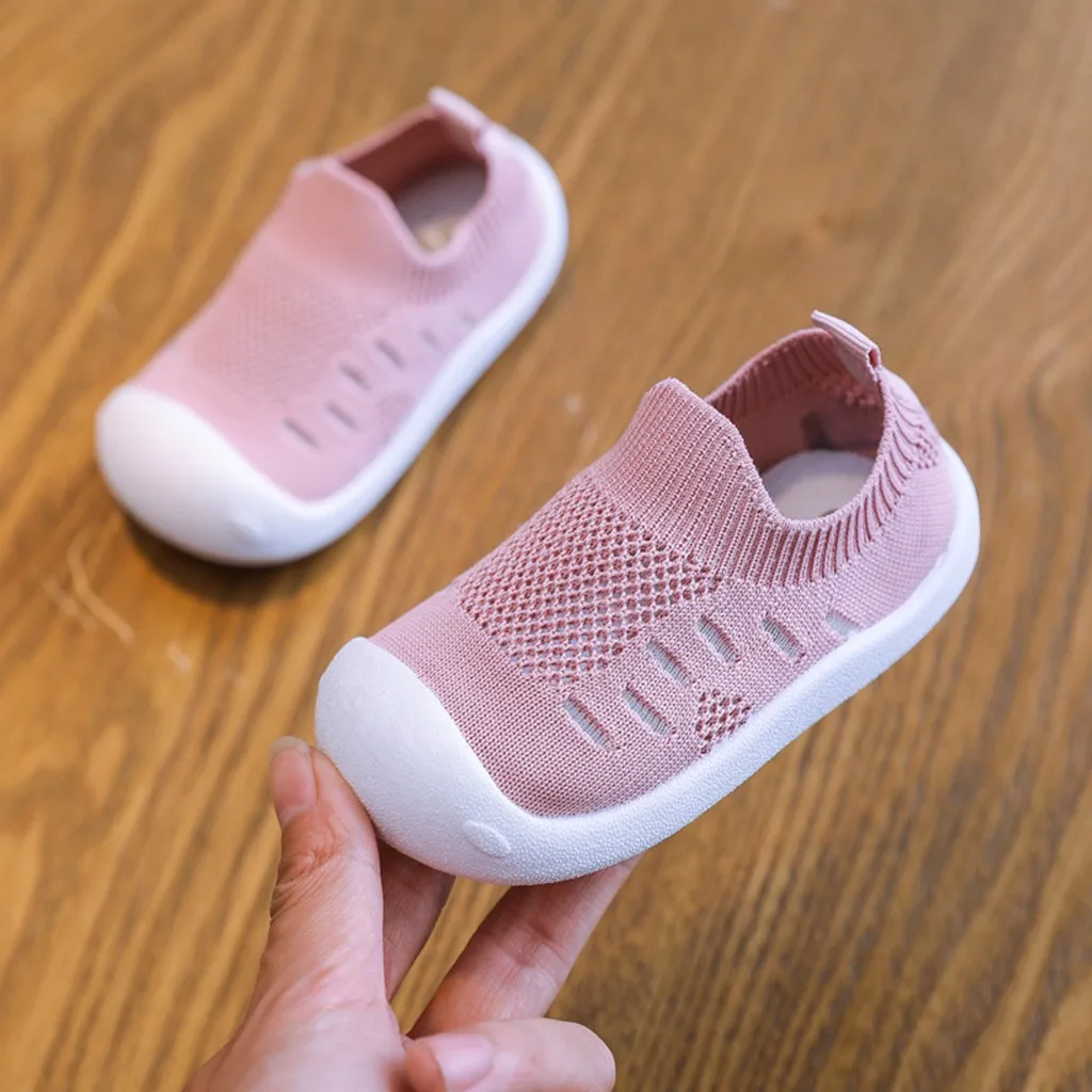 2019 г. весенняя обувь для малышей Повседневная дышащая в сеточку обувь для мальчиков и девочек Удобная нескользящая обувь на мягкой подошве
