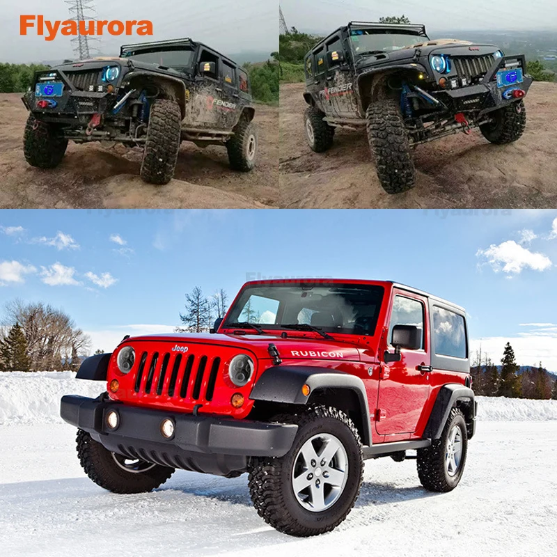 7 дюймовый светодиодный головной светильник s + 4 дюйма фонарь для Lada 4x4 urban Нива 2007 ~