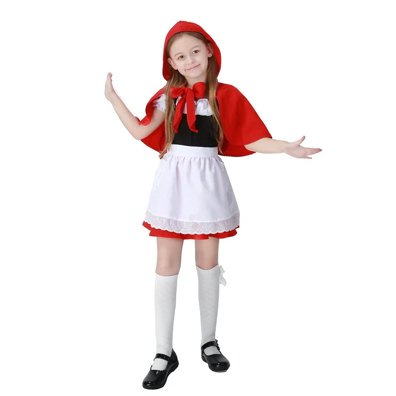 

Child Elite Little Red Ridding Hood Fairytale Halloween Costume Girls Favorite Storybook Charater Fancy Dress