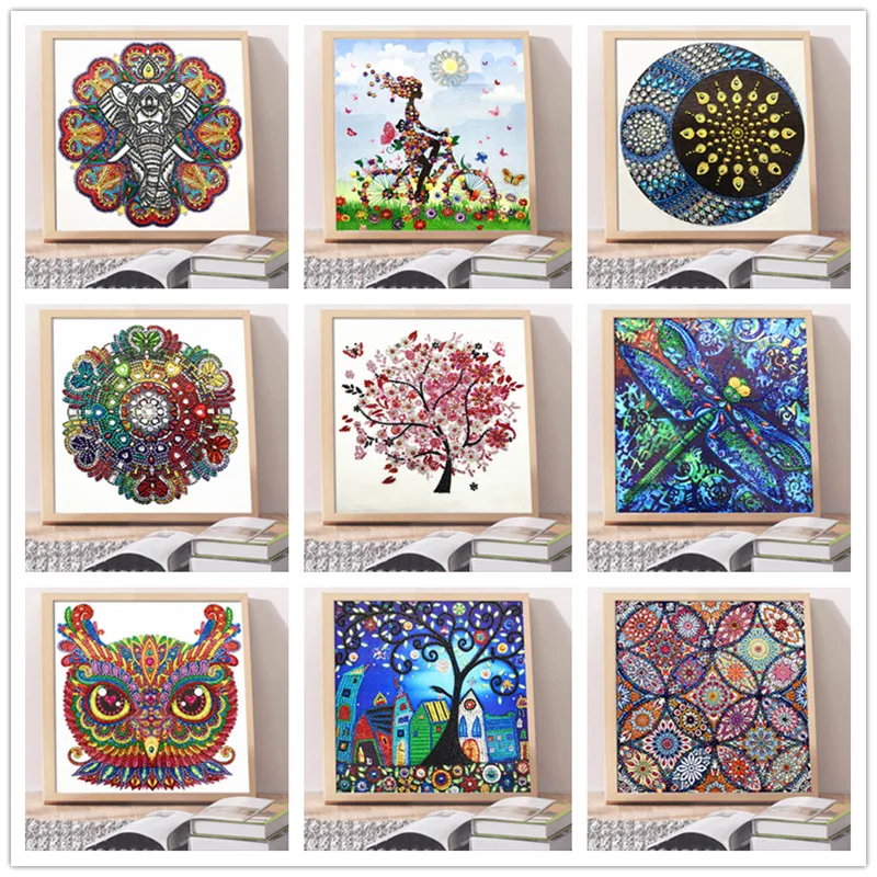 

New special shape diamond painting phantom flower combination modern pattern DIY 5D part drill cross stitch kit crystal art
