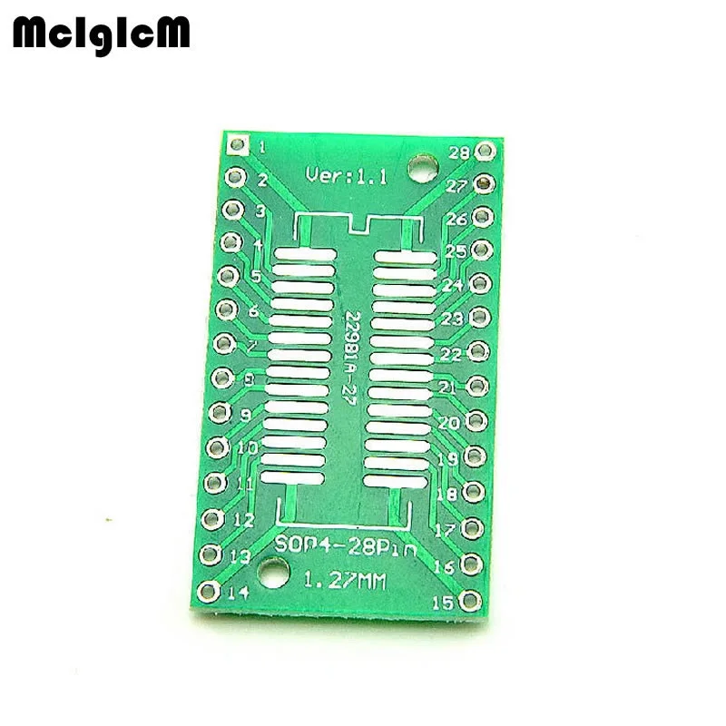 Mcigicm 10 шт. TSSOP28 SSOP28 SOP28 SMD в DIP28 IC адаптер конвертер гнездо совета Модуль адаптеры пластины 0,65 мм 1,27 мм интегрировать