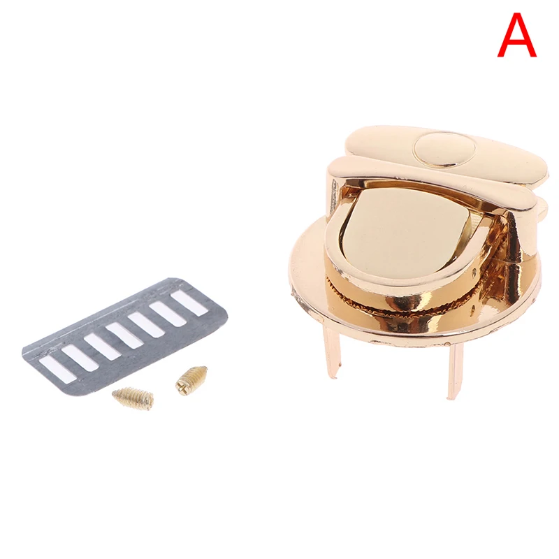 

2019 New Hot Bag Accessories Round Shape Twist Lock Lock Metal Clasp Turn Lock for DIY Handbag Bag Purse Hardware
