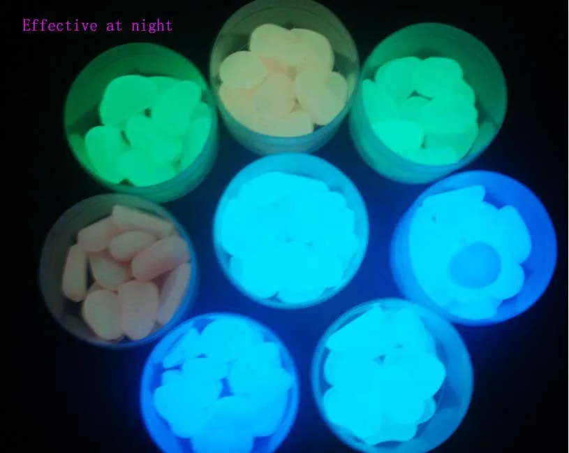 ZoomSky 200pcs Glowing Pebbles Glow In The Dark Stones Rocks Colorful Luminous Cobblestones Gravel Decoration For Garden Pathway Yard Aquarium Fish Tank