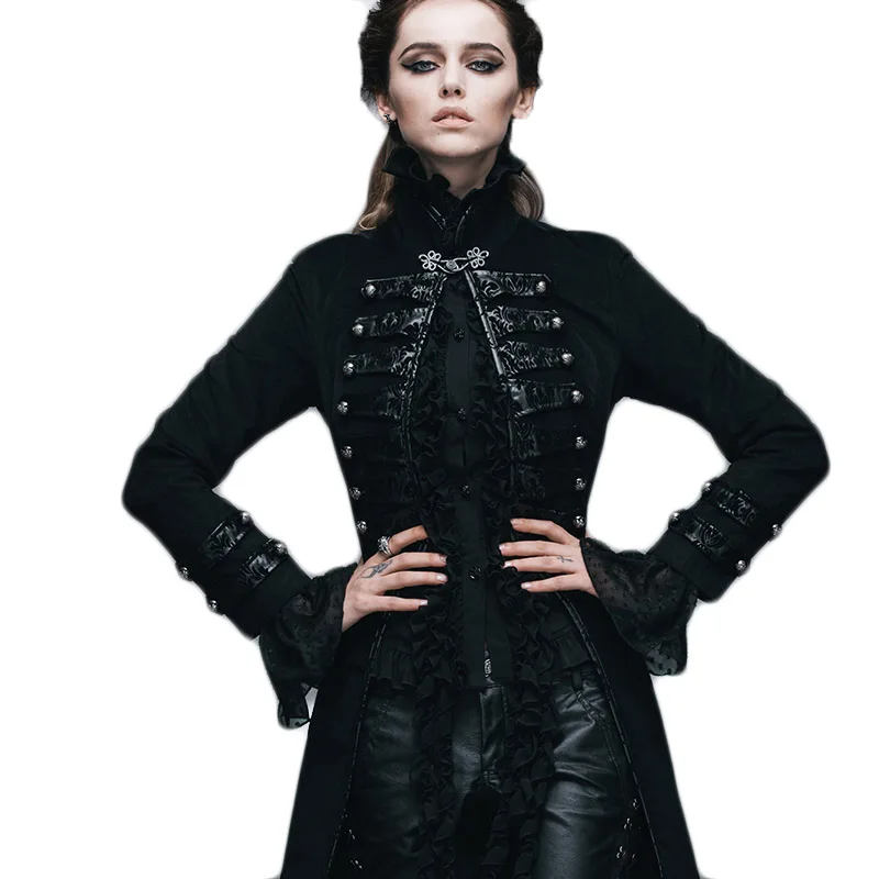 Chaqueta victoriana con gótico Punk para mujer, abrigos de Visual Kei, chaqueta Steampunk ajustada, prendas de vestir para mujer _ - AliExpress Mobile