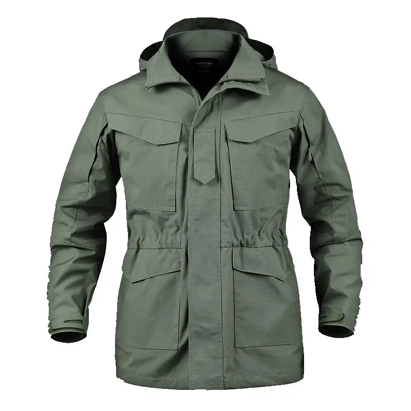Мужская ветровка M65 армейский стиль с капюшоном и карманами|m65 military jacket|military jacket
