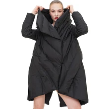 Женское зимнее пальто, новинка, пуховики асимметричной длины, женские плащи, пуховики, 90% белый утиный пух, одежда для женщин ZS369