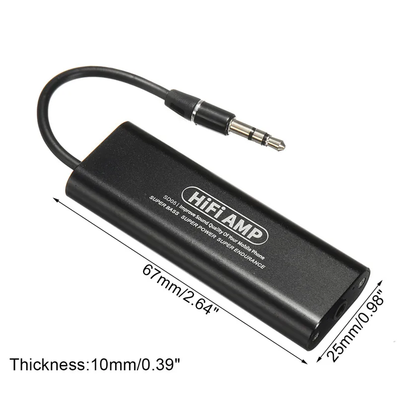 LEORY SD05 Professional HIFI Headphone Amplifier Portable Ultra Thin Amplifier for Mobile Phones