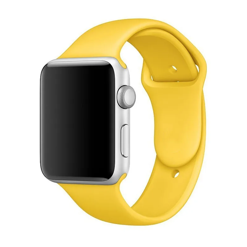 Спортивный ремешок для часов мягкий силиконовый Apple Watch 1 2 3 4 38 40 42 44 мм|Ремешки