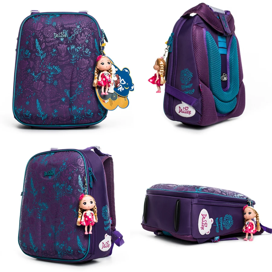 Delune Многослойные школьные рюкзаки для девочек и мальчиков детские ортопедические рюкзаки водонепроницаемый мультфильм рюкзак Mochila Infanti