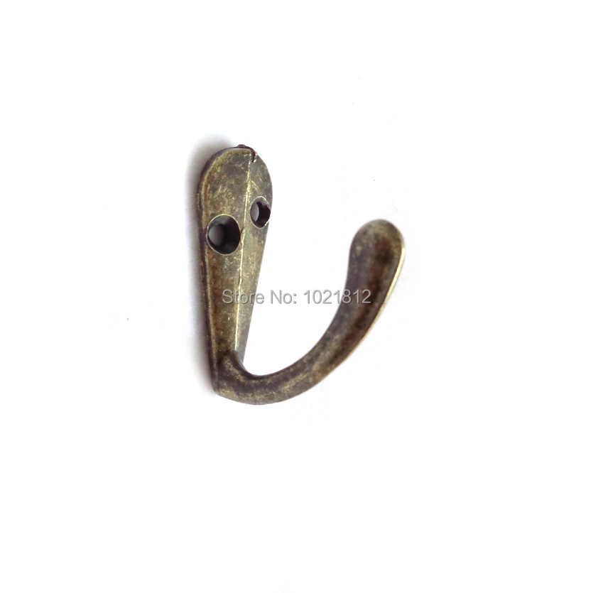 

4pcs Clothing Hook Wood Board Mounted Hook Hat Coat Robe Bag Clothing Towel Hanger Antique Bronze Color H1083-10