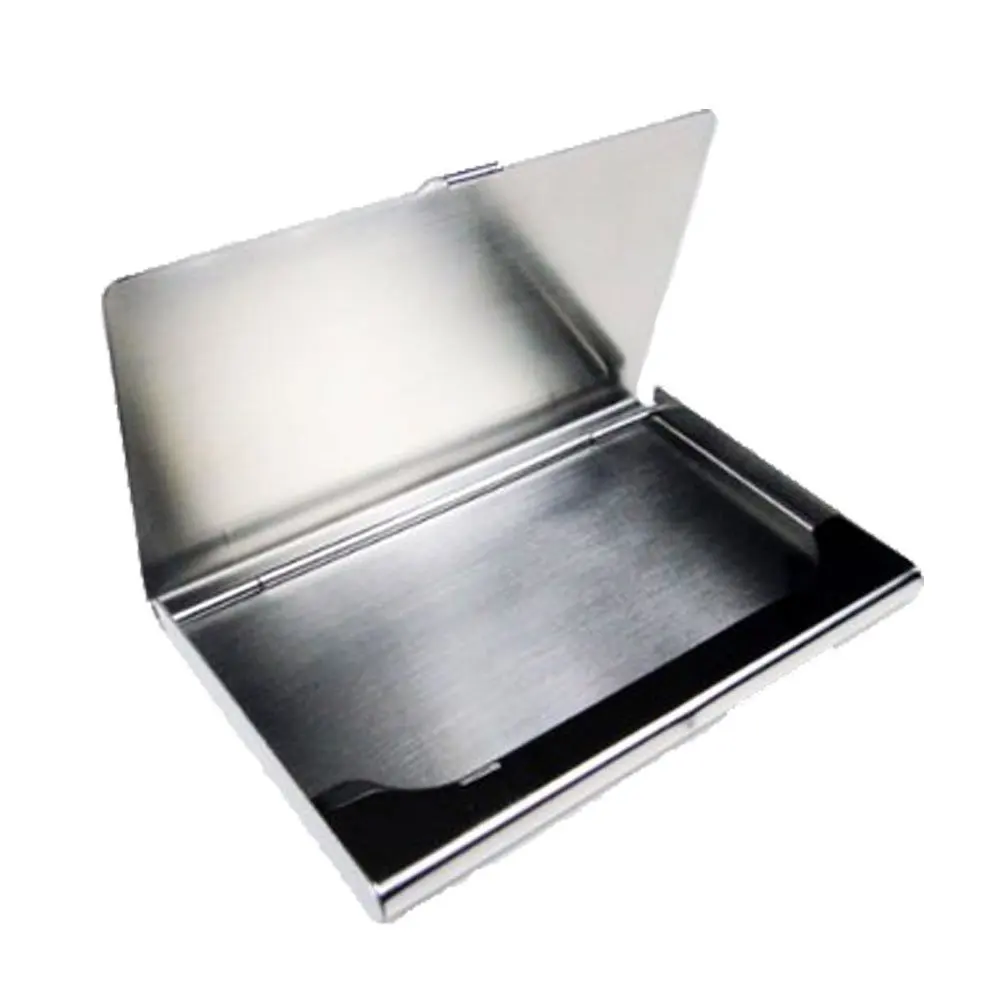 Бизнес имя держатель для карт металлический чехол из нержавеющей стали(серебро, 9,2*6 см