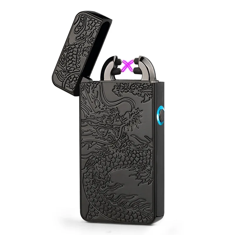 

Arc Pulse Lighter USB Charging Pulse Windproof Lighter Coloful Dragon Design Cigarettes Cigar Lighters for Smoke Tobacco Hookah