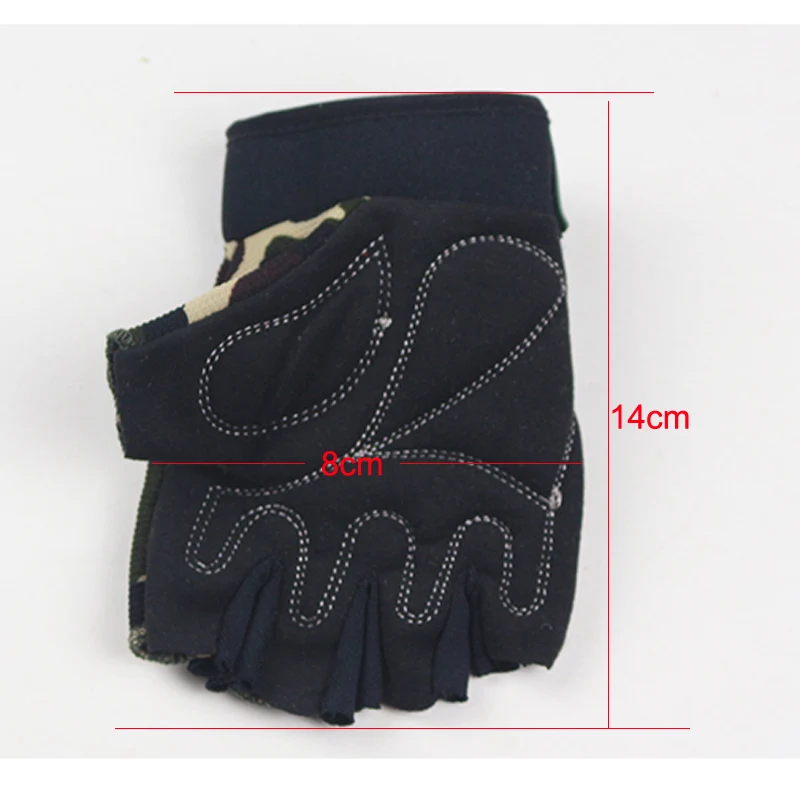 Детские тактические перчатки без пальцев для От 5 до 13 лет военное вооружение противоскользящие Спорт на открытом воздухе Половина Finger для