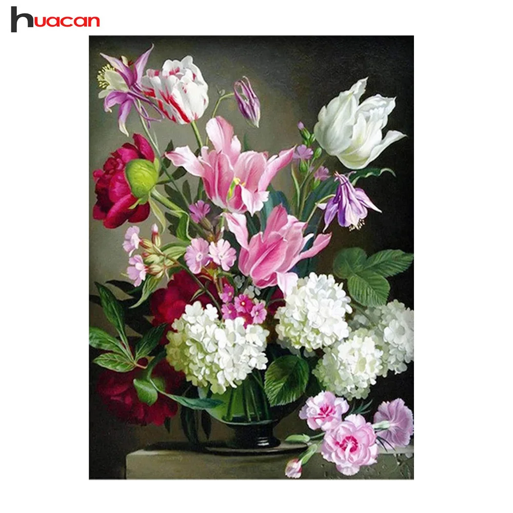 

Flower Diamond Painting Cross Stitch Picture Of Rhinestone 5d Diy Diamond Mosaic Full Kit Needle Arts & Craft