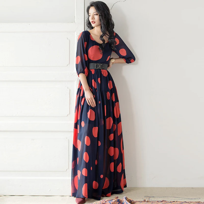 casual long gown design
