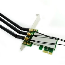 MINI PCI-E для PCI Express беспроводной адаптер беспроводной локальной сети 3 антенны Wi-Fi стандарта PC Card оптом