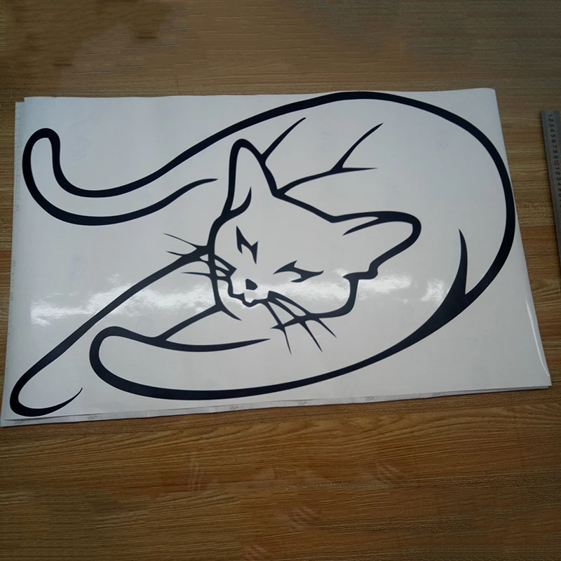 Hewan Indah Desain Seni Kucing Tudung Mobil Vinil Stiker Decal
