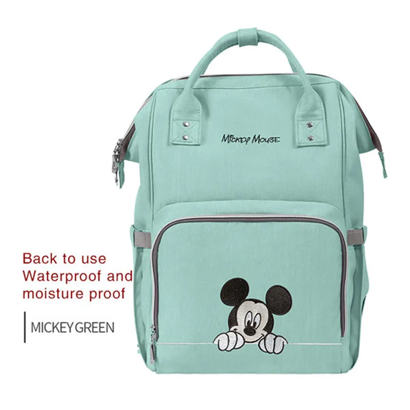 

Disney Mummy Diaper Bag Feeding Heating Insulation Bags Minnie Mickey Big Capacity Travel Handbag Mom Backpack Baby Care