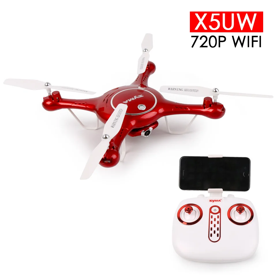 SYMA X5UW FPV дрона с дистанционным управлением WI-FI Камера мобильный Управление, полет по намеченному маршруту, удержание высоты, 2,4G 6-осевой Квадрокоптер вертолет с гироскопом VS X5UC