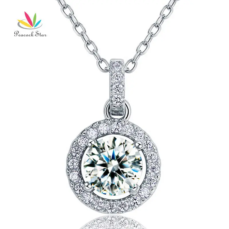 Prix pour Paon Étoiles Nuptiale Massif 925 Sterling Argent Demoiselle D'honneur Pendentif Collier 1 Carat Bijoux CFN8037 Prix pour Paon Étoiles Nuptiale Massif 925 Sterling Argent Demoiselle D'honneur Pendentif Collier 1 Carat Bijoux CFN8037