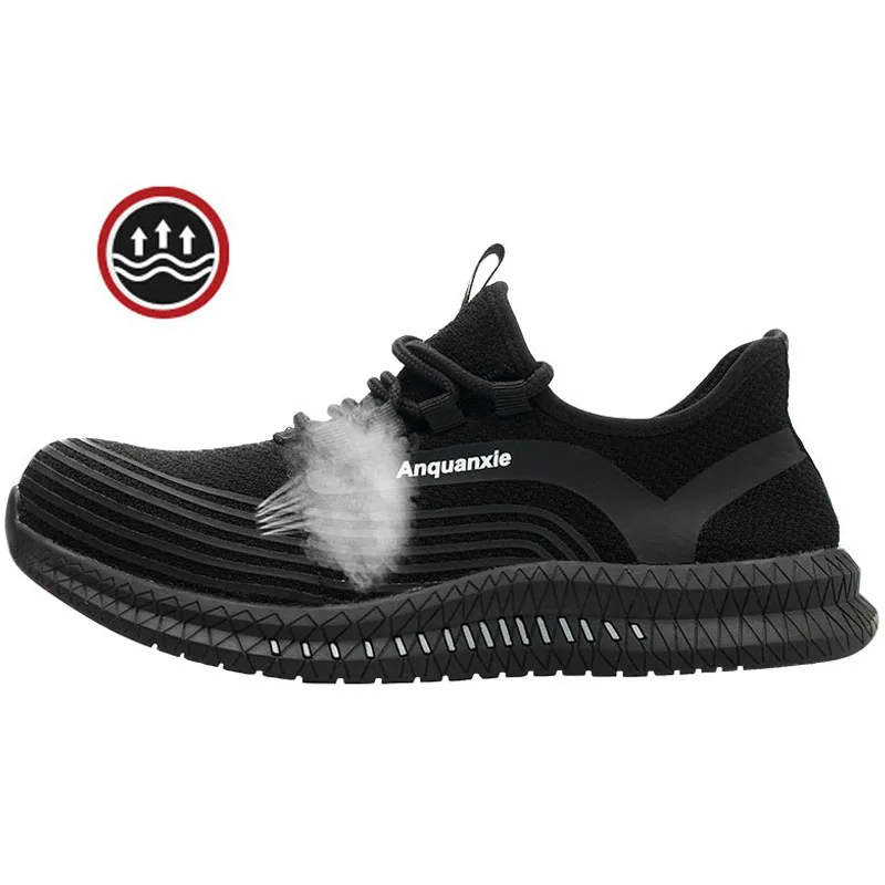 

Men Safety Shoes Breathable Summer Women and Men Shoes Anti-smashing Anti-piercing Men's Mesh Work Shoes Steel Toe