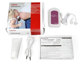 

2018 CE CONTEC BABYSOUND A -LCD Display Prenatal Fetal Doppler, Baby Heart Beat Monitor+ Free Gel