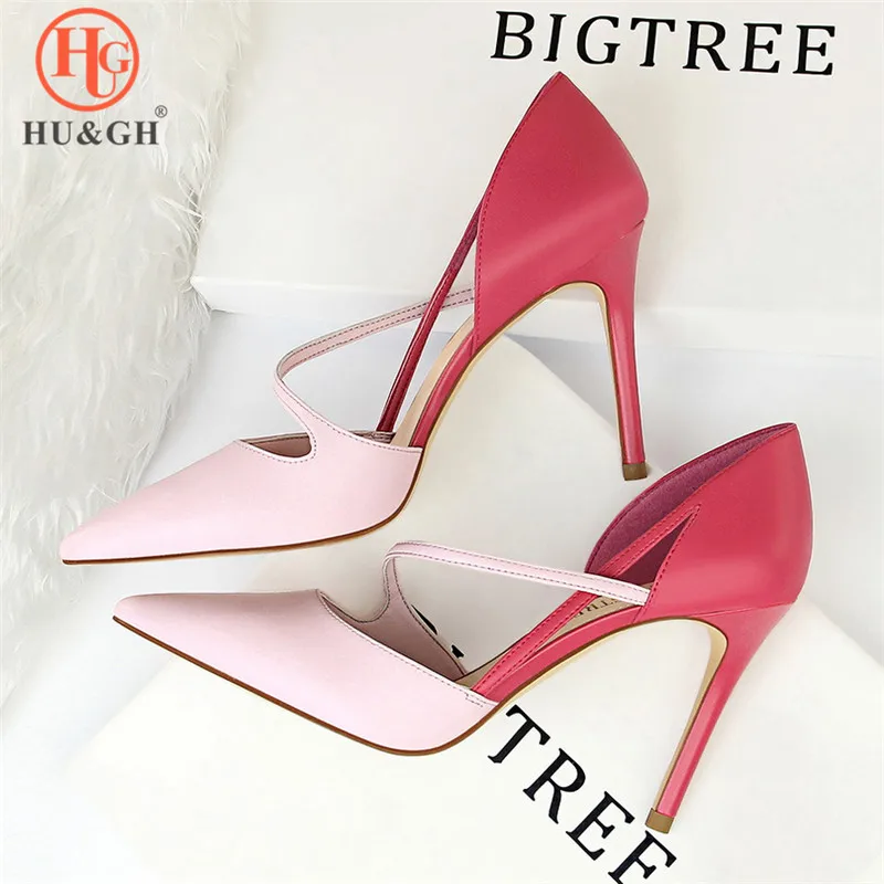

2019 New Arrival High Heels Rose Red Color shoes pointed heels pumps women Party shoes Wedding heels wedding shoes bride
