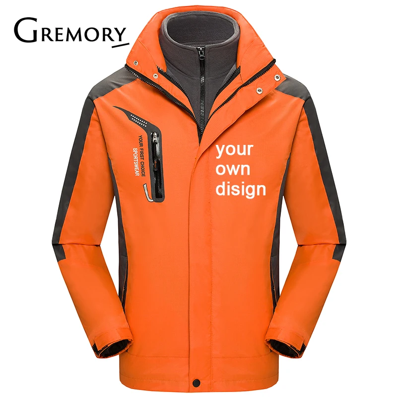Ваш собственный дизайн фирменный логотип/изображение Белый на заказ мужские и wo мужские уличные куртки плюс размер куртка мужская одежда HM1818 SA-8