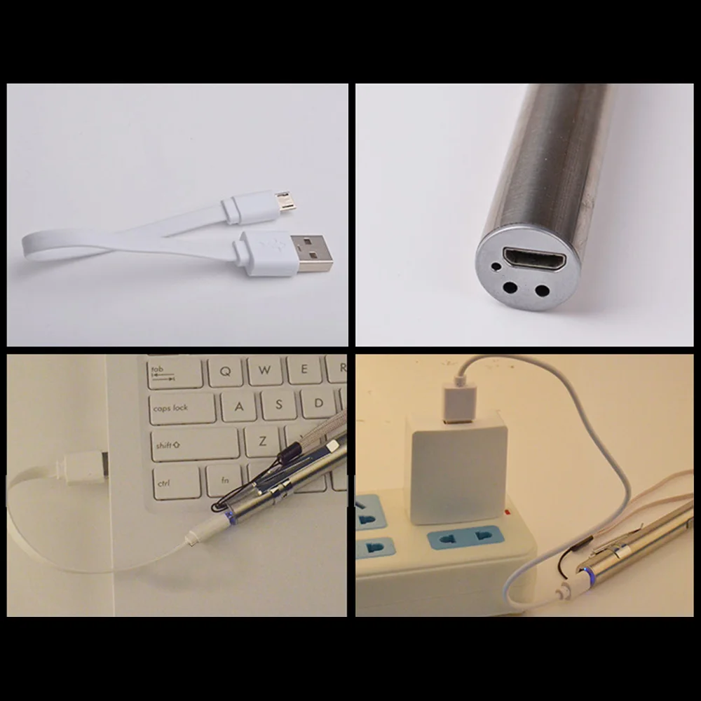 Портативный водонепроницаемый дизайнерский USB Перезаряжаемый светодиодный