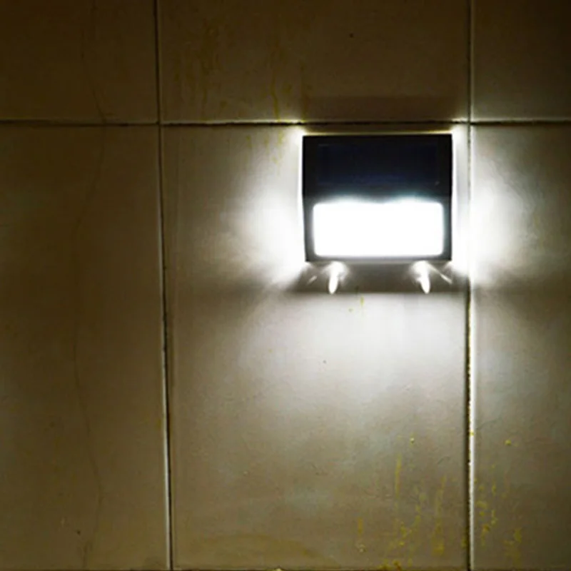 3LED Солнечная лампа водонепроницаемый Авто Датчик панели открытый настенный перезаряжаемый дорожный лестницы путь забор из нержавеющей лампы сад