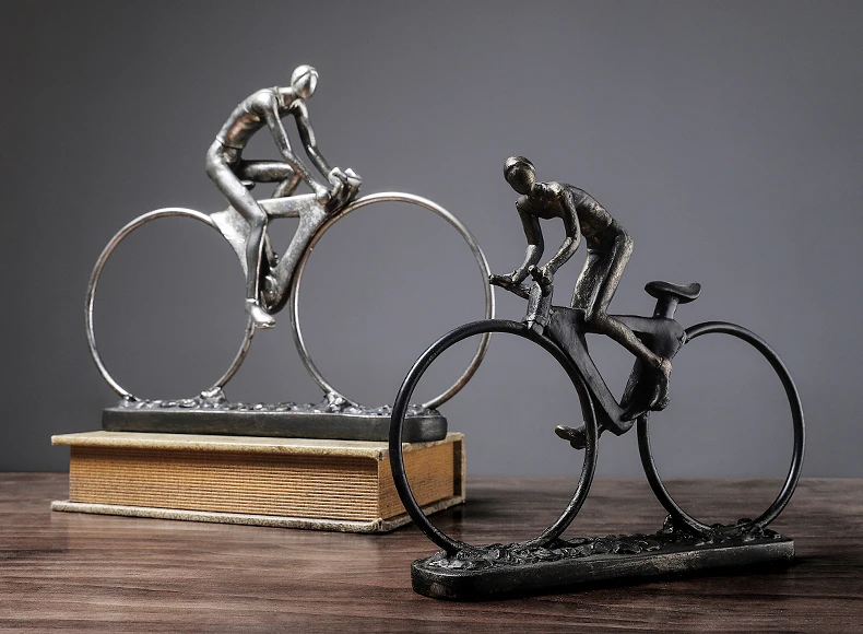 Resin Cycling Abstract Statues