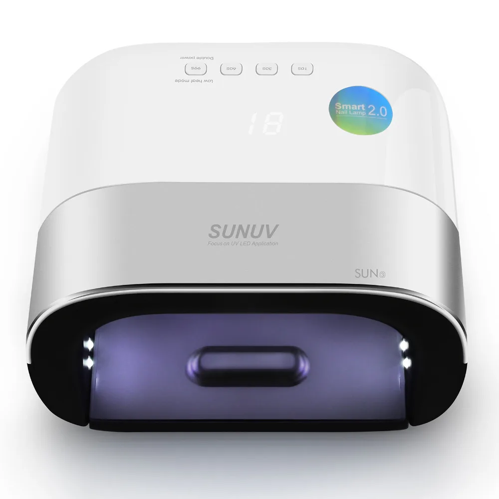 SUN3 2.0 Smart 48W UV LED Lamp with Timer Memory Invisible Digital Timer Display Nail Drying Machin - 32826867199