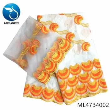 

LIULANZHI Afircan Dress Bazin Clothes White Lace Jaquard Fabric 2019 Nigerian Riche fabric for Women ML47B40