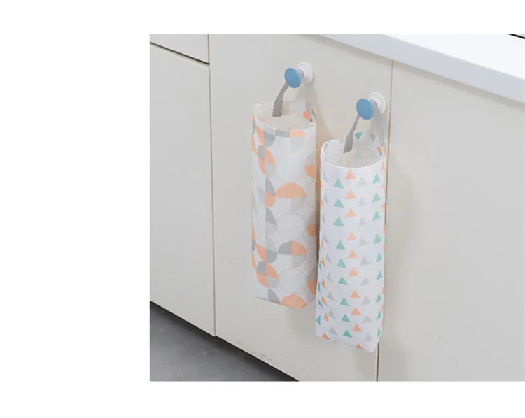 Красочные многоразовые ткань Оксфорд хранения висит сумка держатель для полиэтиленовых пакетов/Еда кухонный мешок для хранения ванная комната разное Организатор