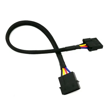 

Black Wholesleeved 4Pin Molex Male to Female Power Supply Extension Cable