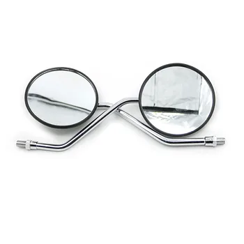 

M10 Screw Rear View Glass Side Mount Mirrors Set For Yamaha DT125 AT1 CT DS DT RD RS XS 100 125 175 200 250 350 360 400 500