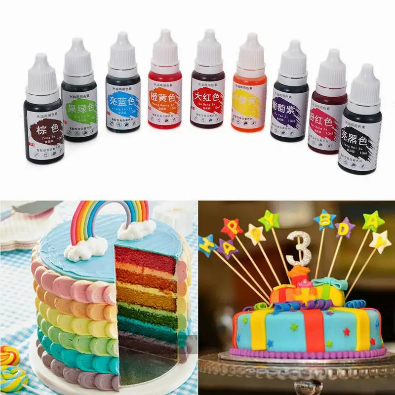 

Color Pigment Edible Cake 1PC Food Macaron Coloring Ingredients Cream 10ML Baking Cake Edible Pigment Fondant