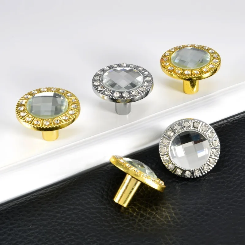 30mm Diamond Shape Knobs And Handles For Furniture Crystal