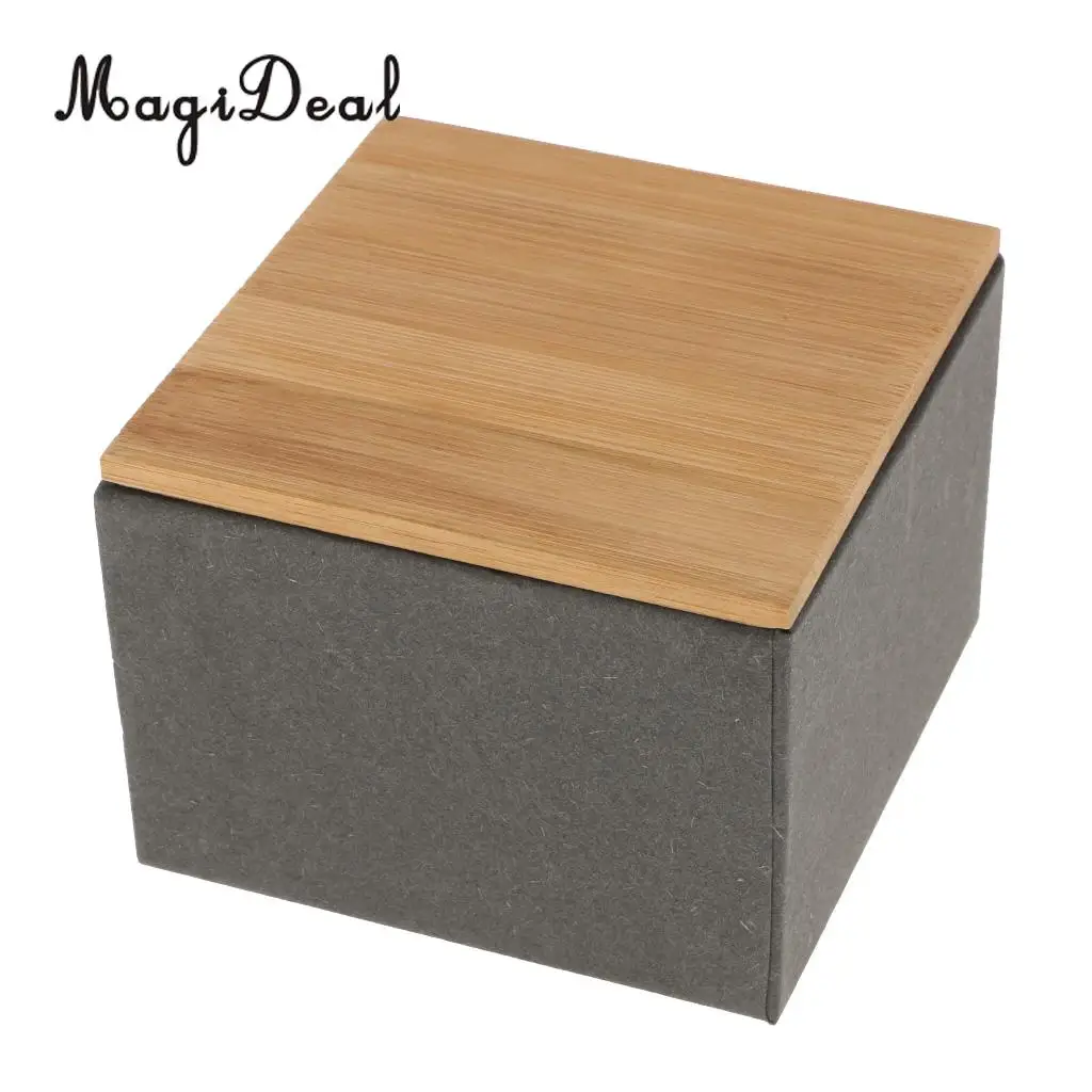 Bamboo Lid Tea Storage Box Tea Packing Box Handmade Natural Tea Coffee Caddy Jar Storage Holder Canister