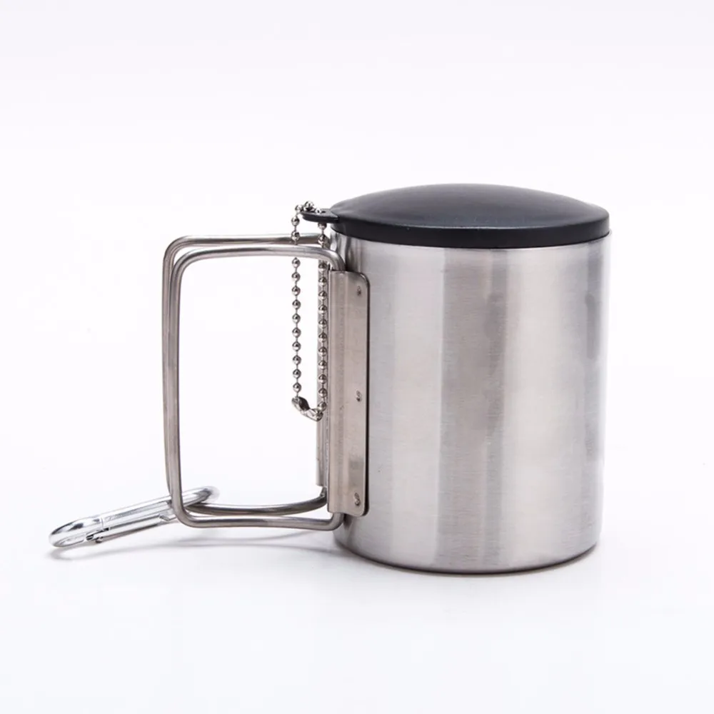 Buy Stainless Steel Cup Camping Tableware 220ml Mug Picnic Heat resistant Water