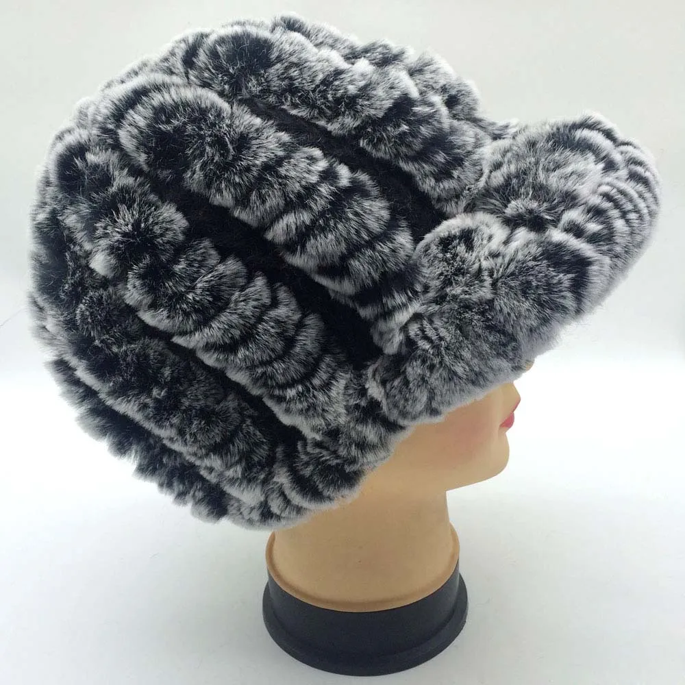 new arrive Winter women real fur hat lady genuine rex rabbit fur Baseball Caps warm fashion natural rabbit fur hats