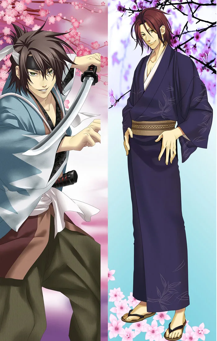 Аниме Hakuouki Hijikata Toshizo& Okita Souji& Saitou Hajime& Kazama Chikage Подушка «Dakimakura» чехол обнимающая наволочка - Цвет: 11