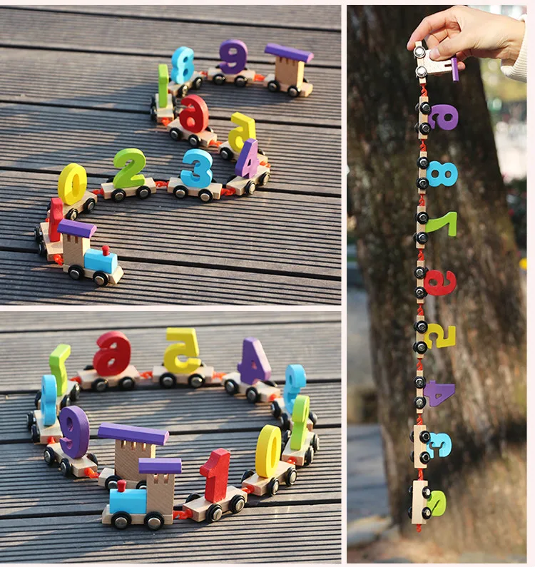 Los niños de madera Matemáticas Digital número tren bebé juguetes Brinquedos Educativos 1 Unidades 12 piezas Los niños de madera Matemáticas Digital número tren bebé juguetes Brinquedos Educativos 1 Unidades 12 piezas