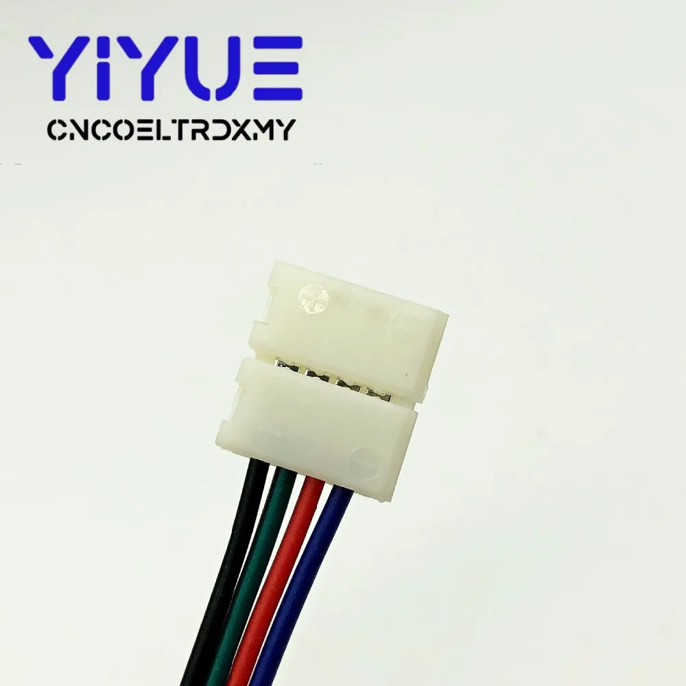 RGB LED Strip Connector 4pin 10mm Free Welding Connector 5pcslot for RGB 5050 LED Strip (6)