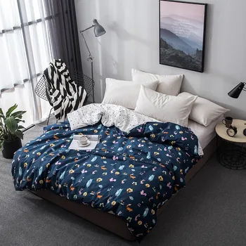 

Cartton Animal Print Kids/adult blue white Bedding 1 pcs 1.5m 1.8m 2m Bed twin full Queen King size Duvet Cover home textile