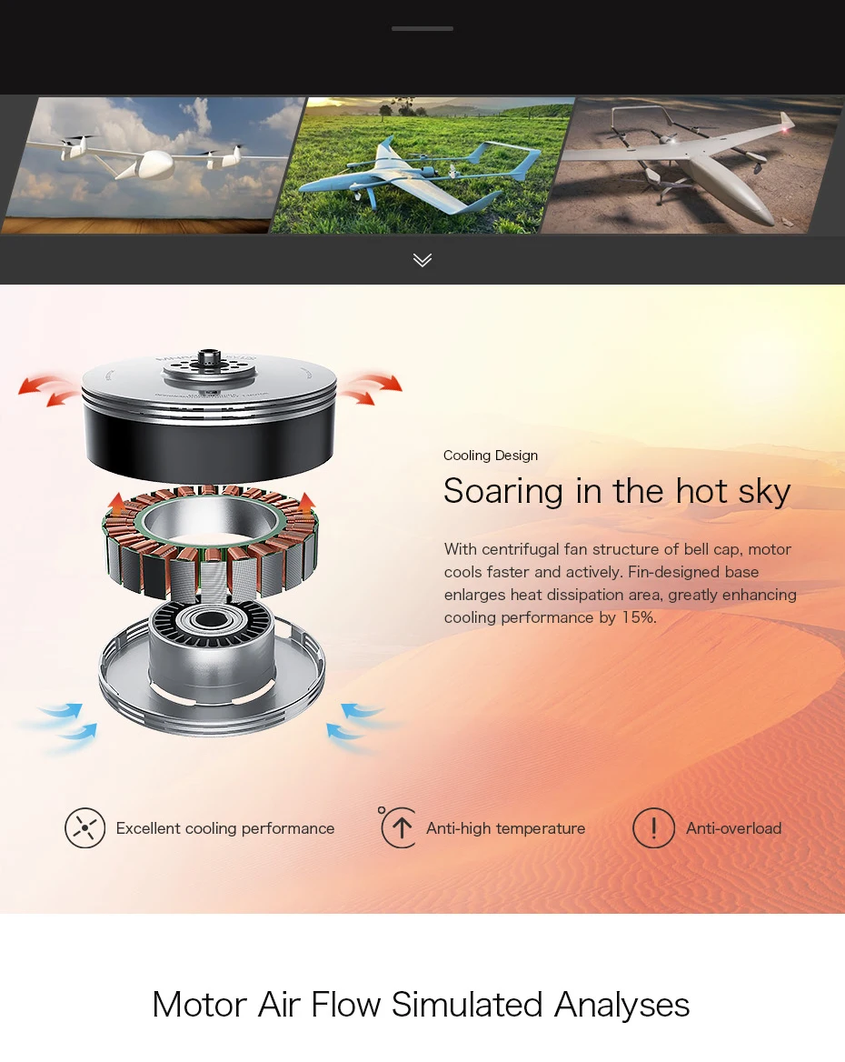 Т-Мотор выпуск MN805-S 170KV бесщеточный электродвигатель для VTOL водонепроницаемый тяжелый подъемный самолет